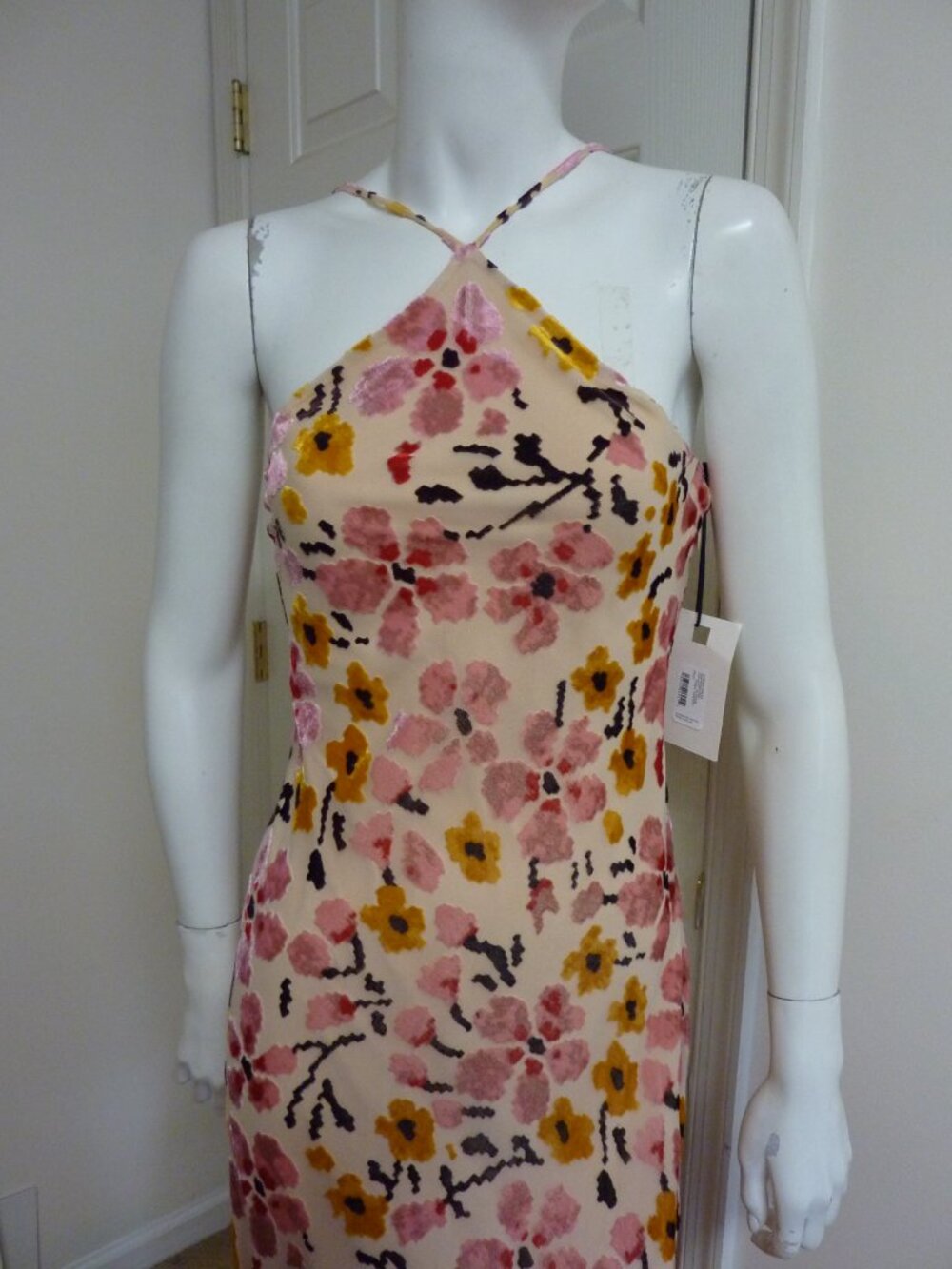 STAUD Pink & Yellow Floral Halter Maxi Dress - Picture 10 of 12